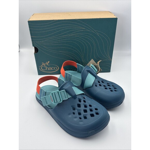 NEW Chaco Chillos Women’s Sz 6 Clog Sandal OCEAN BLUE Adjustable Strap Slip Ons - Picture 2 of 13